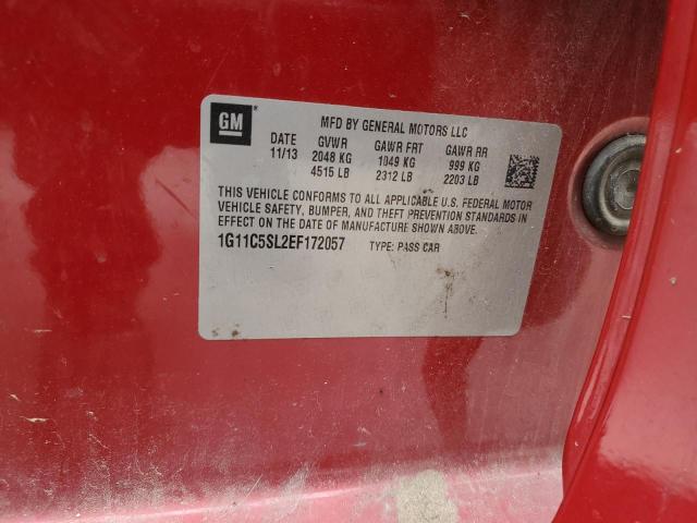 1G11C5SL2EF172057 - 2014 CHEVROLET MALIBU 1LT Qırmızı foto 12