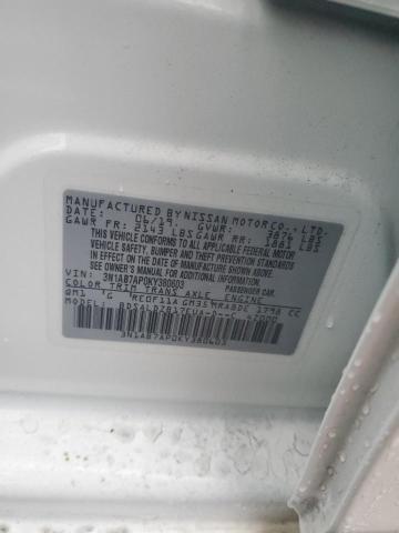 3N1AB7AP0KY380603 - 2019 NISSAN SENTRA S WHITE photo 13