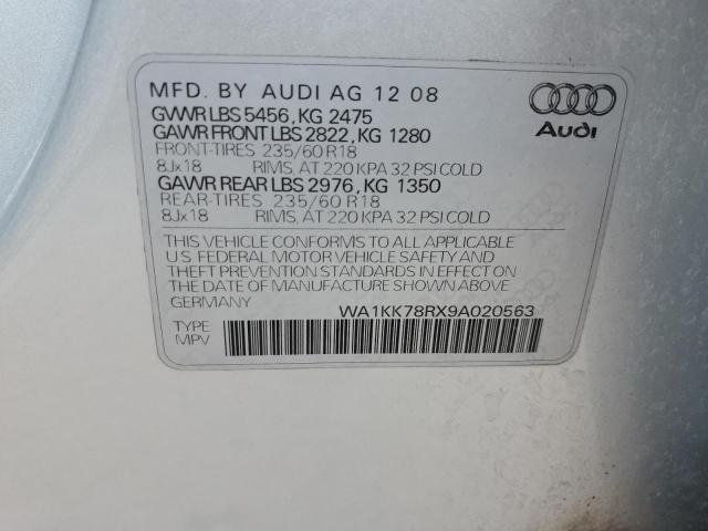 WA1KK78RX9A020563 - 2009 AUDI Q5 3.2 SILVER photo 13