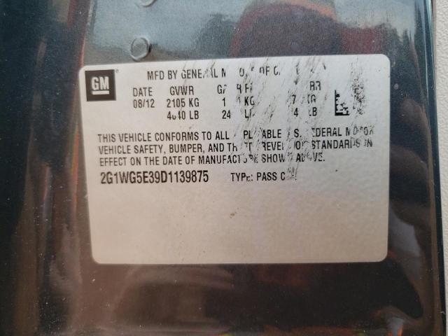 2G1WG5E39D1139875 - 2013 CHEVROLET IMPALA LT GRAY photo 12