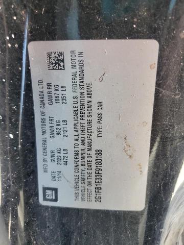 2G1FB1E33F9180188 - 2015 CHEVROLET CAMARO LS შავი ფოტო 12