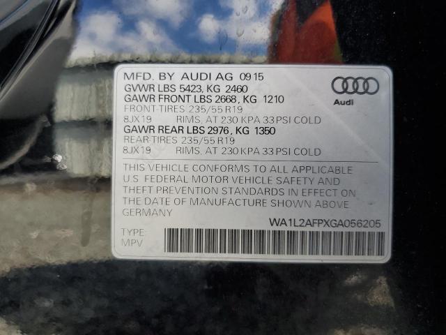 WA1L2AFPXGA056205 - 2016 AUDI Q5 PREMIUM PLUS შავი ფოტო 13