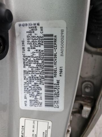 4T1BF32K92U026269 - 2002 TOYOTA CAMRY LE SILVER photo 12