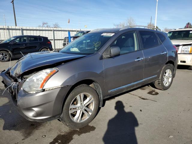 JN8AS5MVXDW608925 - 2013 NISSAN ROGUE S GRAY photo 1