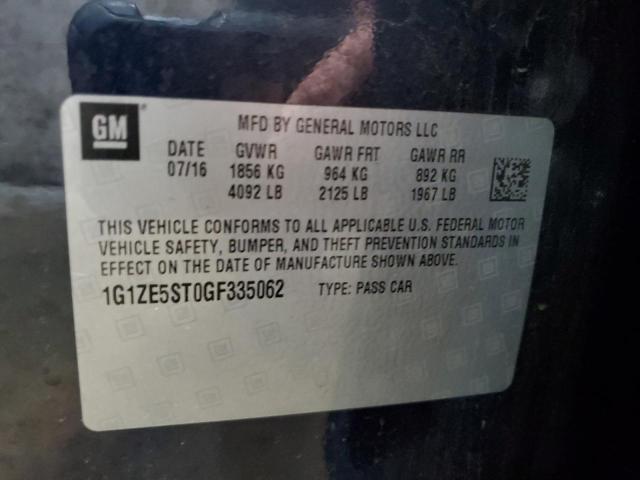 1G1ZE5ST0GF335062 - 2016 CHEVROLET MALIBU LT BLUE photo 12