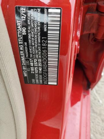 WDDGF8AB4DG061821 - 2013 MERCEDES-BENZ C 300 4MATIC RED photo 12