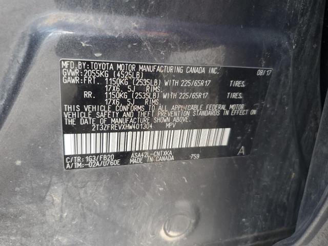 2T3ZFREVXHW401304 - 2017 TOYOTA RAV4 LE Grafit foto 13