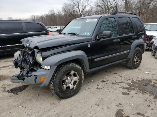 1J4GL48K55W544415 - 2005 JEEP LIBERTY SPORT BLACK photo 1