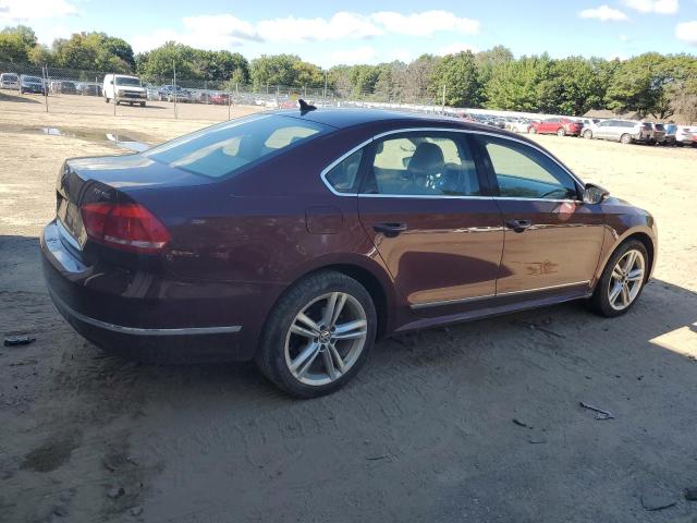 1VWCN7A37CC043976 - 2012 VOLKSWAGEN PASSAT SEL MAROON photo 3