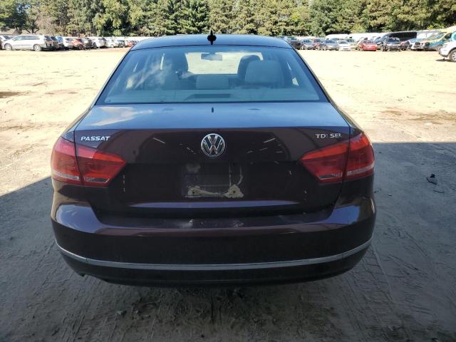 1VWCN7A37CC043976 - 2012 VOLKSWAGEN PASSAT SEL MAROON photo 6