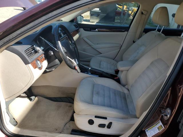 1VWCN7A37CC043976 - 2012 VOLKSWAGEN PASSAT SEL MAROON photo 7
