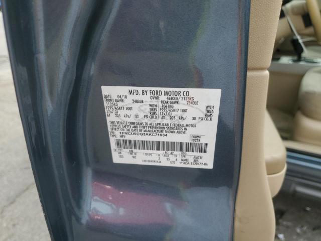 1FMCU9DG3AKC71634 - 2010 FORD ESCAPE XLT 蓝色 照片 12