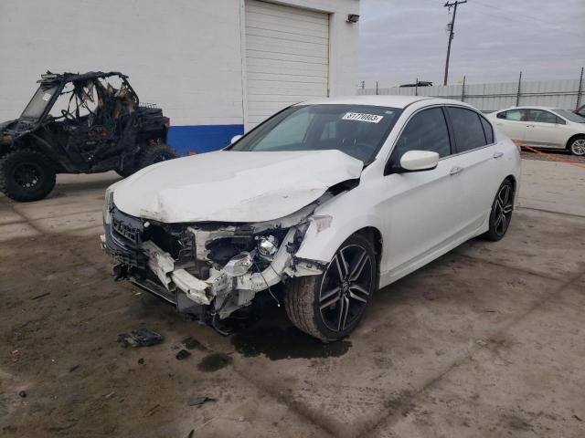 1HGCR2F57GA146225 - 2016 HONDA ACCORD SPORT WHITE photo 1