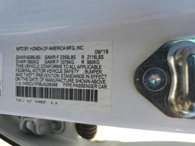 1HGCV1F56JA236348 - 2018 HONDA ACCORD EXL Ağ foto 13