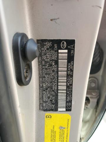 JTHBA30G245019905 - 2004 LEXUS ES 330 棕色 照片 12