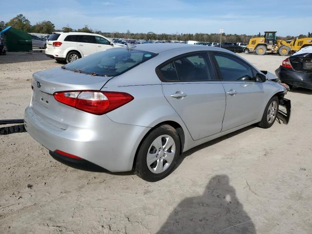 KNAFK4A67G5616075 - 2016 KIA FORTE LX SILVER photo 3