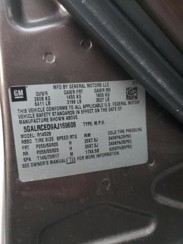 5GALRCED9AJ169608 - 2010 BUICK ENCLAVE CXL 棕色 照片 13