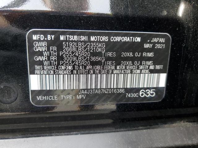 JA4J3TA87NZ016386 - 2022 MITSUBISHI OUTLANDER ES أسود صورة 14