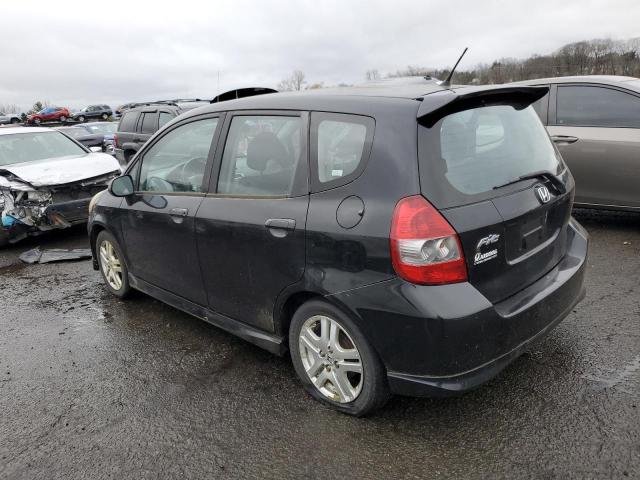 JHMGD37637S000621 - 2007 HONDA FIT S BLACK photo 2