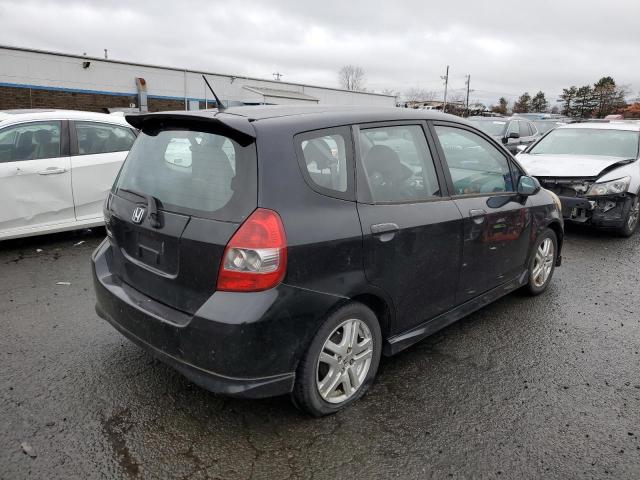 JHMGD37637S000621 - 2007 HONDA FIT S BLACK photo 3