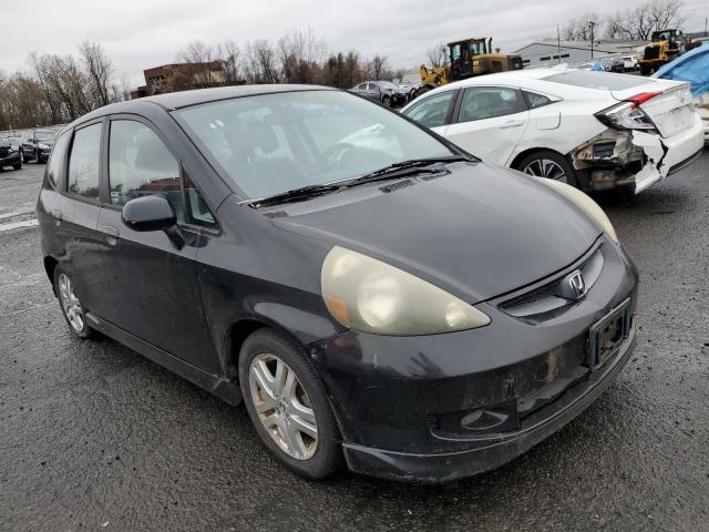 JHMGD37637S000621 - 2007 HONDA FIT S BLACK photo 4