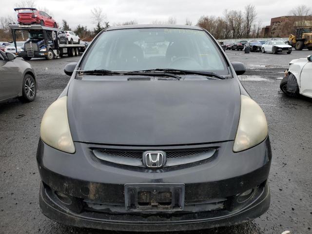 JHMGD37637S000621 - 2007 HONDA FIT S BLACK photo 5