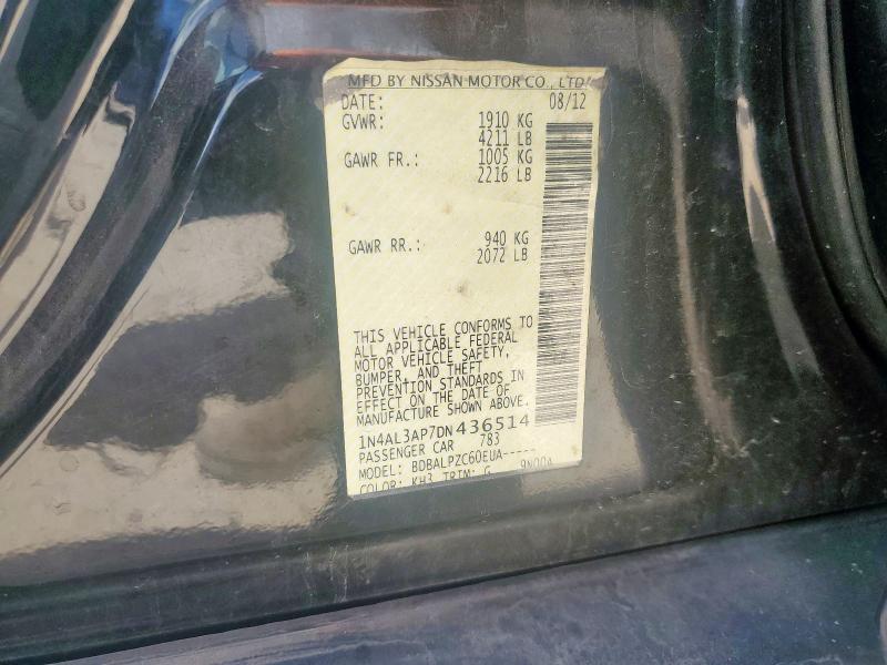 1N4AL3AP7DN436514 - 2013 NISSAN ALTIMA 2.5 黑色 照片 12
