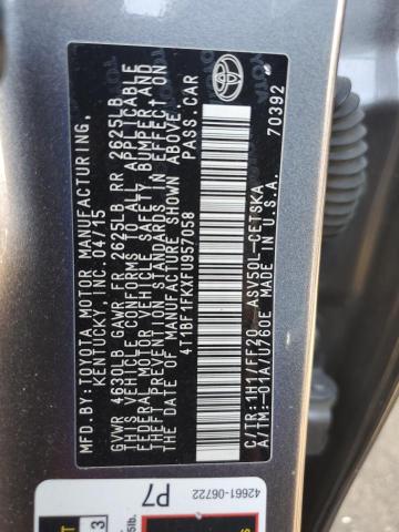 4T1BF1FKXFU957058 - 2015 TOYOTA CAMRY LE GRAY photo 12