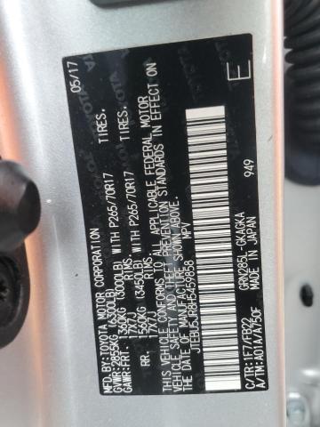 JTEBU5JR8H5459858 - 2017 TOYOTA 4RUNNER SR5/SR5 PREMIUM 银色 照片 13