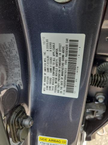 1HGCR2F86DA078313 - 2013 HONDA ACCORD EXL 灰色 照片 12