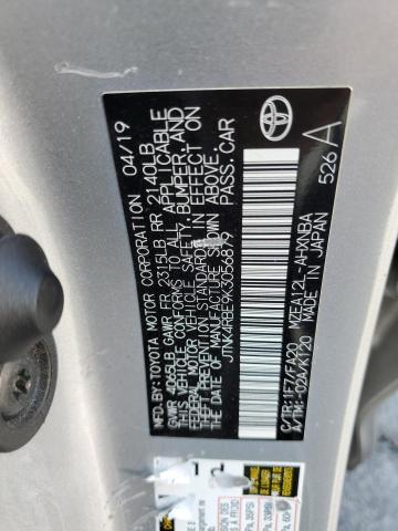 JTNK4RBE9K3056879 - 2019 TOYOTA COROLLA SE ვერცხლისფერი ფოტო 13