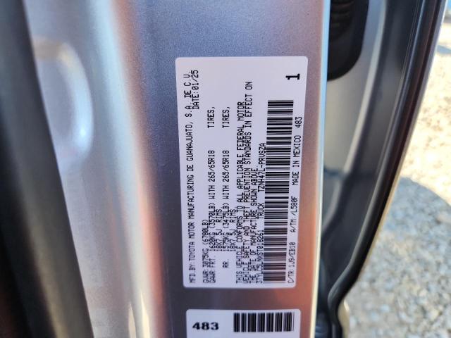 3TYLC5LNXST018261 - 2025 TOYOTA TACOMA DOUBLE CAB 银色 照片 12