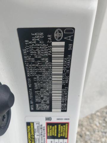 2T1BURHE3KC205483 - 2019 TOYOTA COROLLA L Белый фото 13