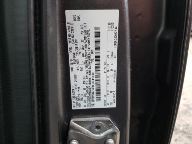 1FMCU9GX3EUE41819 - 2014 FORD ESCAPE SE GRAY photo 13