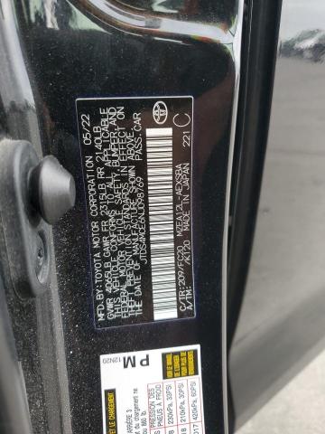 JTDS4MCE6NJ098769 - 2022 TOYOTA COROLLA SE Темно-сірий фото 12