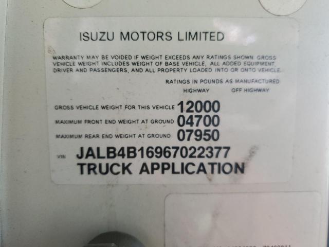 JALB4B16967022377 - 2006 ISUZU NPR WHITE photo 12