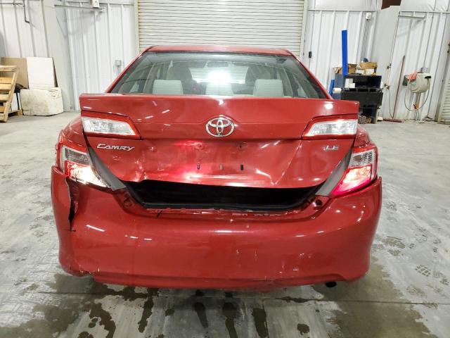 4T1BF1FK1CU540231 - 2012 TOYOTA CAMRY BASE RED photo 6