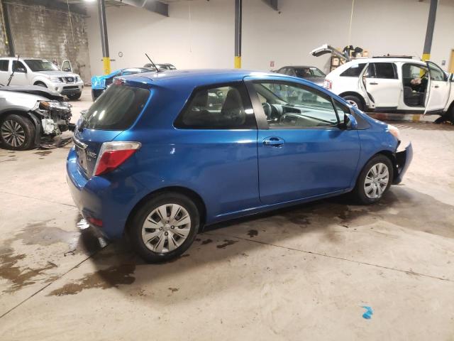 JTDJTUD3XCD515186 - 2012 TOYOTA YARIS BLUE photo 3