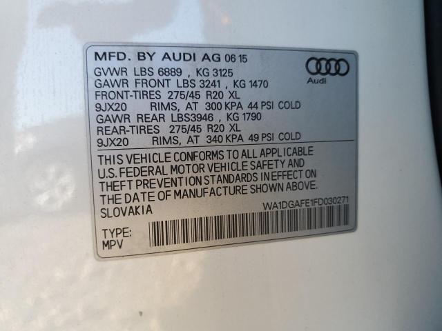 WA1DGAFE1FD030271 - 2015 AUDI Q7 PRESTIGE Ağ foto 12