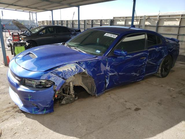 2C3CDXCT3LH229552 - 2020 DODGE CHARGER R/T BLUE photo 1