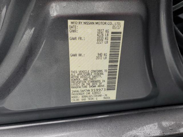 1N4AL3AP7HN359973 - 2017 NISSAN ALTIMA 2.5 GRAY photo 13