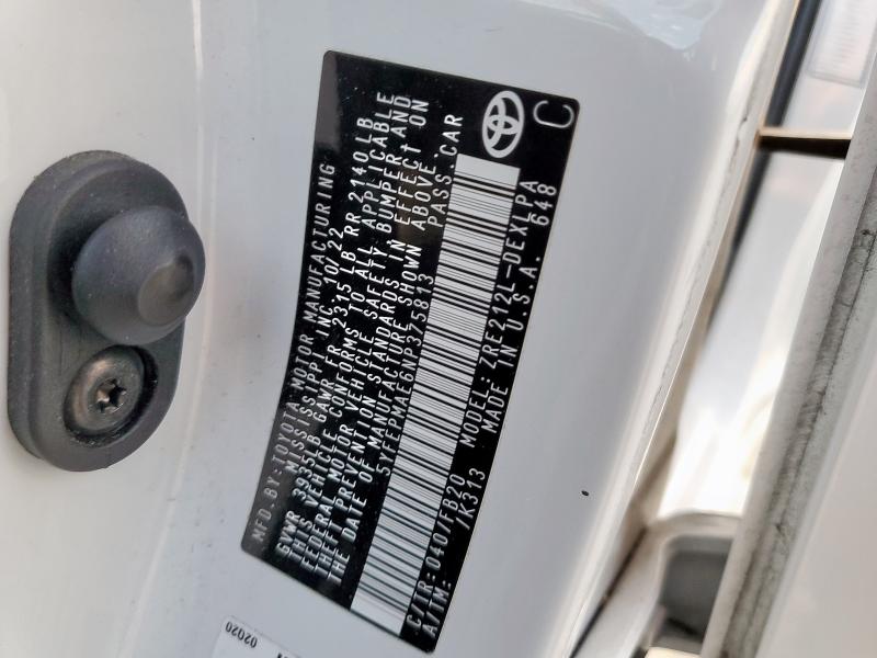 5YFEPMAE6NP375813 - 2022 TOYOTA COROLLA LE Սպիտակ լուսանկար 12