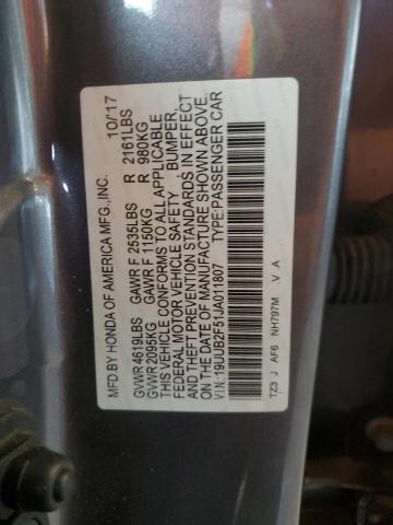 19UUB2F51JA011807 - 2018 ACURA TLX TECH GRAY photo 13