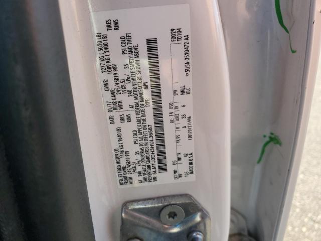 5LMTJ3DH3HUL36587 - 2017 LINCOLN MKC RESERVE WHITE photo 13