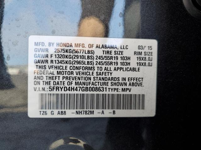 5FRYD4H47GB008631 - 2016 ACURA MDX TECHNOLOGY Сірий фото 13