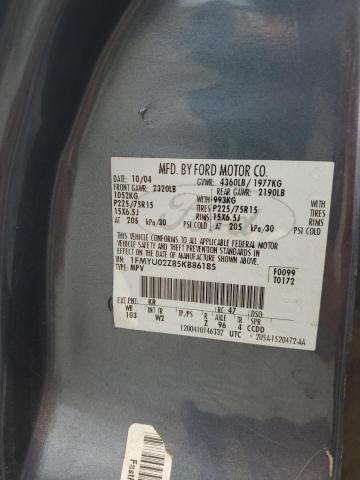 1FMYU02Z85KB86185 - 2005 FORD ESCAPE XLS 蓝色 照片 13