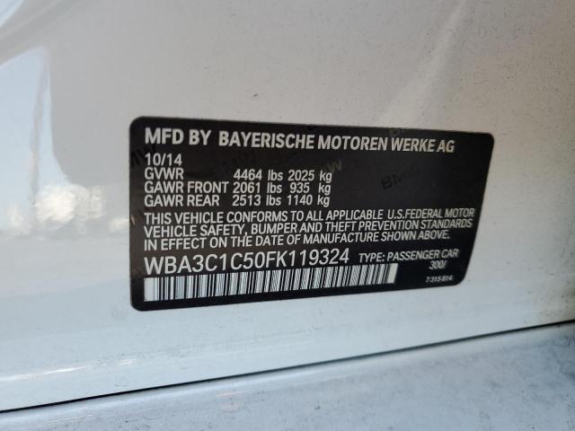 WBA3C1C50FK119324 - 2015 BMW 328 I SULEV WHITE photo 12