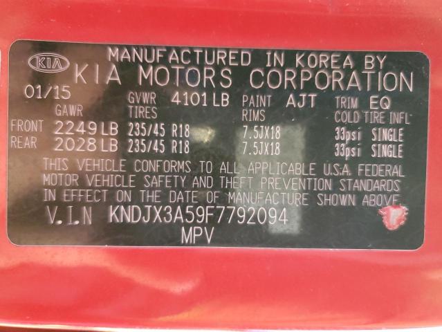 KNDJX3A59F7792094 - 2015 KIA SOUL ! RED photo 13