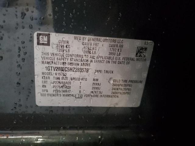 1GTV2MEC5HZ283576 - 2017 GMC SIERRA K1500 SLE GRAY photo 12