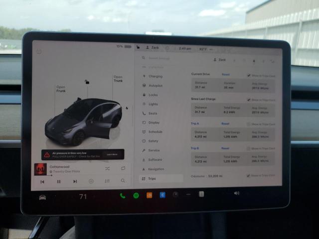 7SAYGDEE3NA006569 - 2022 TESLA MODEL Y Boz foto 9